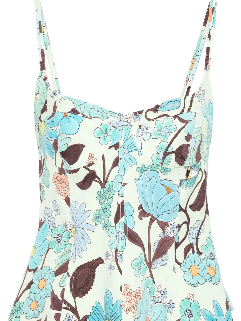 floral-print McCartney top cropped Stella Women 0724